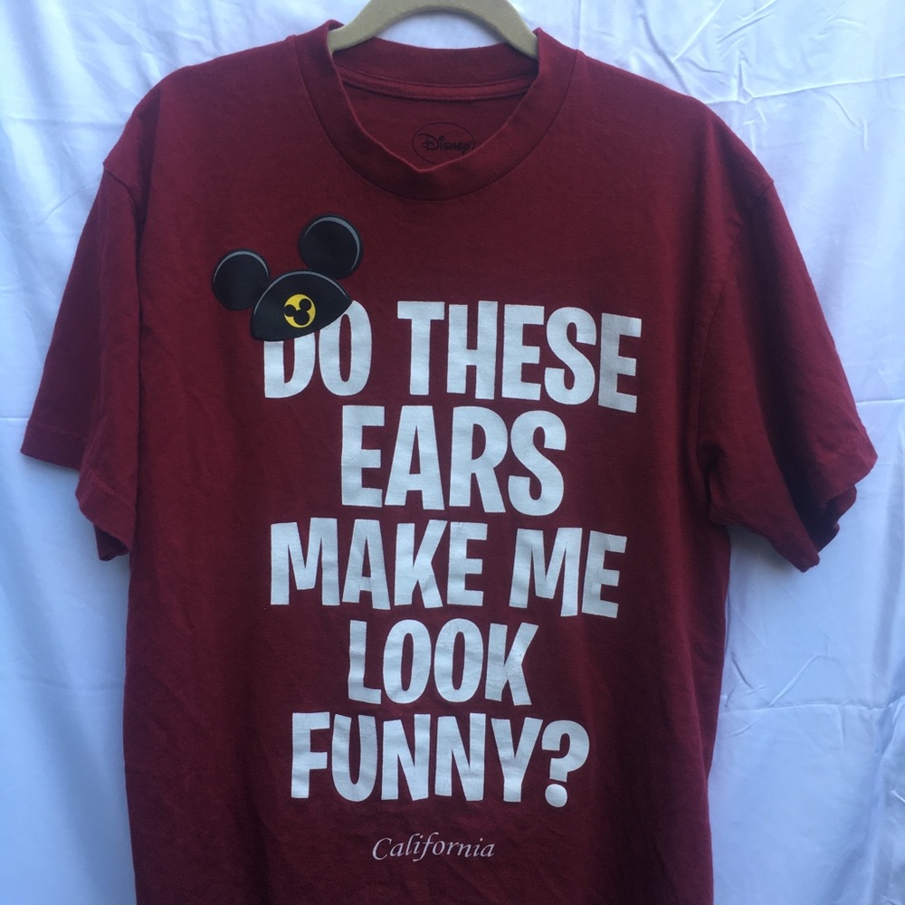 Mickey Mouse Disney Mens T Shirt Size L Red Tee